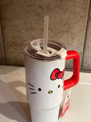 Tazza Hello Kitty con cannuccia