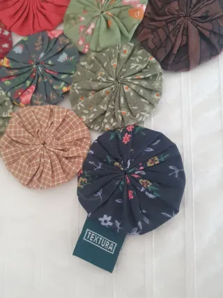 Colcha algodón piezas yo-yo