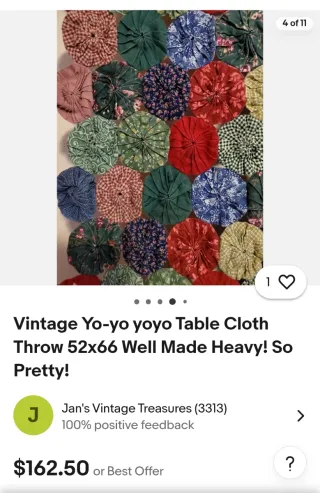 Colcha algodón piezas yo-yo