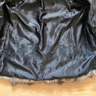 Abrigo de piel natural de zorro plateado