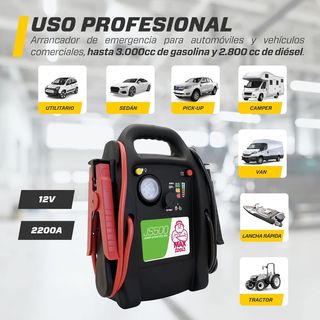 MAXTOOLS JS500 2200 A 22 Ah, arrancador de emergen
