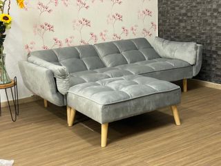 OFERTA LIMITADA Sofá Reclinable con Puff Libre