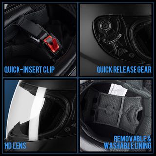 Favoto Casco Integral para Moto, Casco de Motocicl