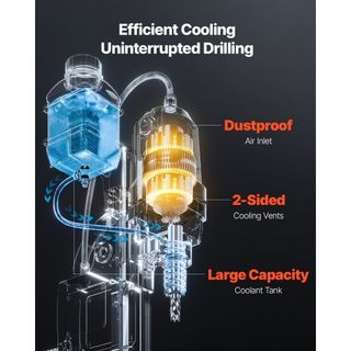 Taladro Magnético, Motor de 1300W Diámetro de Perforación de 1.6 in, Taladro Eléctrico Portátil de 2810 lbf, Velocidad Sin Carga de 810 RPM, Máquina de Perforación para Superficies Metálicas, Indu...