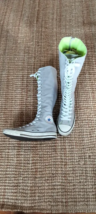 Converse caña alta grises
