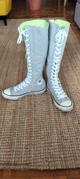 Converse caña alta grises
