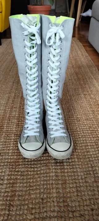 Converse caña alta grises