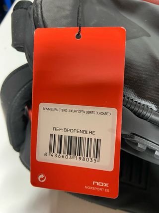 Paletero Nox Open Series Negro Rojo