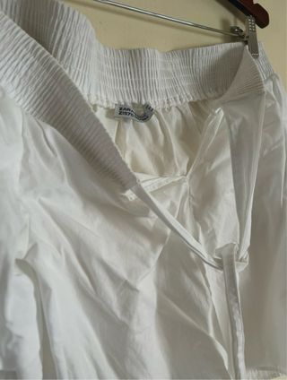 Blusa Zara volantes blanca