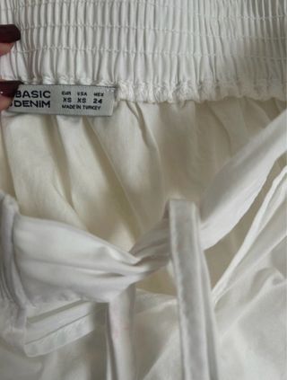 Blusa Zara volantes blanca