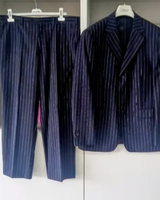 Completo uomo righe blu e nere