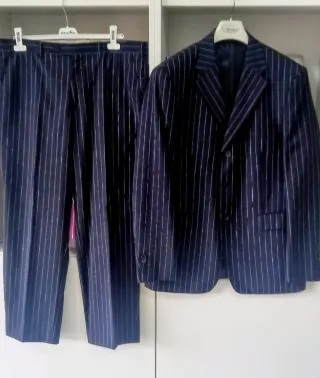 Completo uomo righe blu e nere