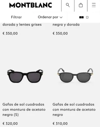Gafas Montblanc Negras