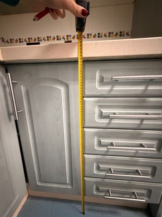 Cocina vintage madera azul verdosa