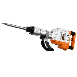 Martillo Demoledor, Martillo Eléctrico de 3500W para Romper Concreto, 1900 BPM Martillo Eléctrico de Alta Resistencia, 2 piezas de Cincel con Guantes y Mango Frontal Giratorio de 360°C para Zanjeo...