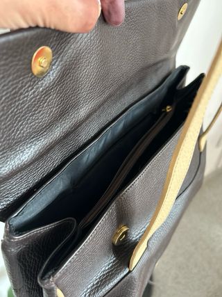 Bolso de Hombro Misako Marrón y Beige