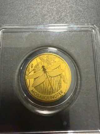 Lote de due monete Moneta Oro libelula e re Karl