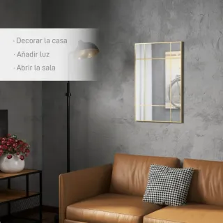 Espejo decorativo dorado