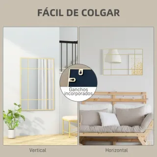 Espejo decorativo dorado