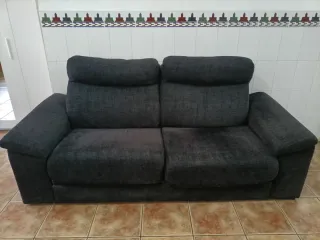 Sofá 3 plazas tela Negro