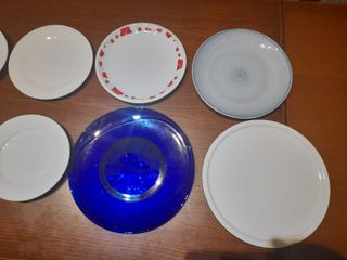 Set 9 piatti misti SCI Laveno, Vetro, Porcellana