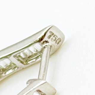 Pendientes Aro Oro Blanco 18K, Diamantes, 1.89gr