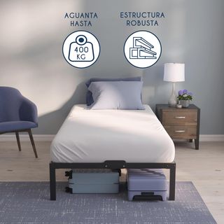 Dreamzie Somier 90 x 190 con Patas 36cm Robusto y