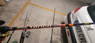 Lote 5 canne da pesca con mulinelli