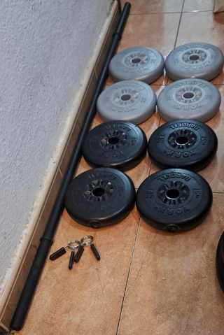 PESAS KIT BODYPUMP BARRA Y DISCOS