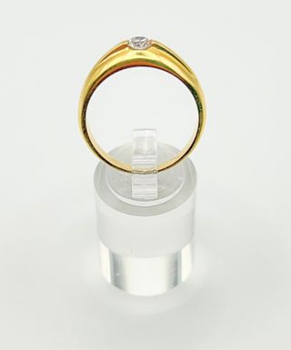 Anillo Oro 18k Solitario Circonita 5.64 gr