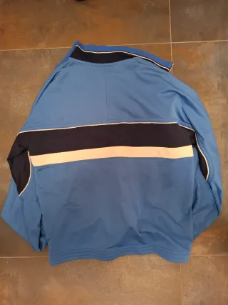 Felpa Asics Uomo Zip Blu Bianco