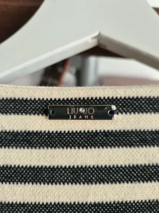 Giacca Liu Jo a righe beige e nere