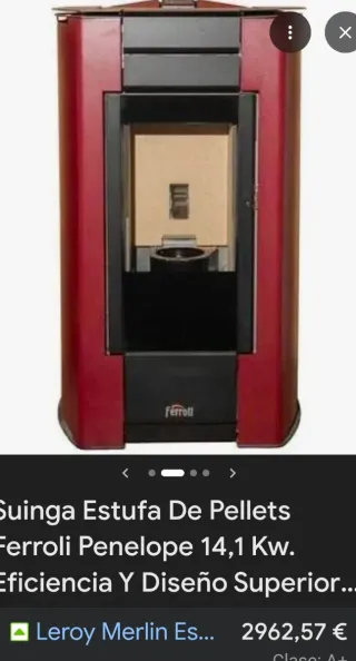 Estufa de pellets Ferroli Penelope 14,1 Kw