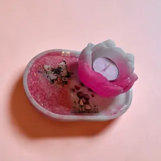 Bandeja y posavelas personalizado