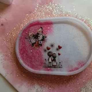 Bandeja y posavelas personalizado