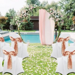 Cubiertas de Silla Plegables de Spandex Elástico, Cubierta de Silla Universal Ajustada, Fundas Protectores Removibles y Lavables, para Bodas, Vacaciones, Banquetes, Fiestas, Celebraciones, Comedor...