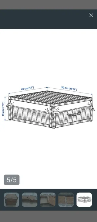 Cestas de mimbre Ikea (2 unidades)