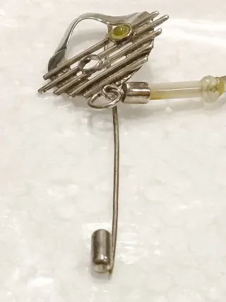 Alfiler de Solapa Modernista - Plata de Ley 925