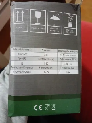 Calentador de agua eléctrico instantáneo