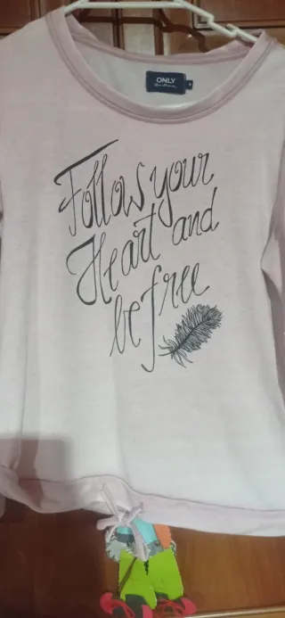 Camiseta rosa ONLY Follow your heart