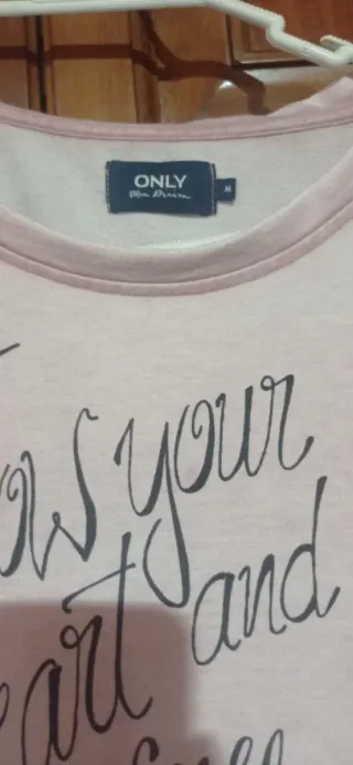 Camiseta rosa ONLY Follow your heart