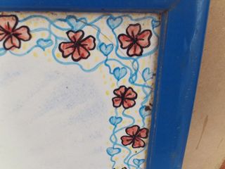 cuadro de azulejos pintado por carmen estrada del