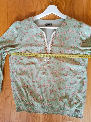 Blusa Pilar Prieto verde estampada