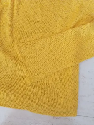 Jersey punto calado amarillo S