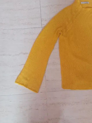 Jersey punto calado amarillo S