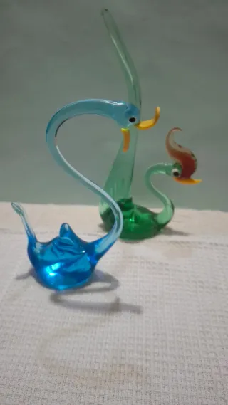 Set 2 Cigni Vetro Murano