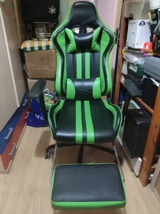 Silla Gamer Negra y Verde