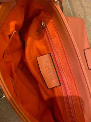 Borsa Morgan arancione intrecciata