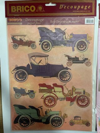 Lote Papel Decoupage (4 Pliegos) 33x48. Vintage