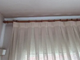 Cortinas de tela ganchillo blancas